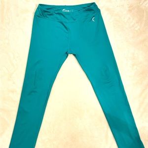 Zyia Girls Teal Blue leggings Size 12-14